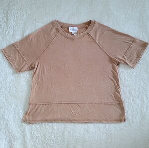 Olive + Oak Pale Rust Colored Top  - NWT